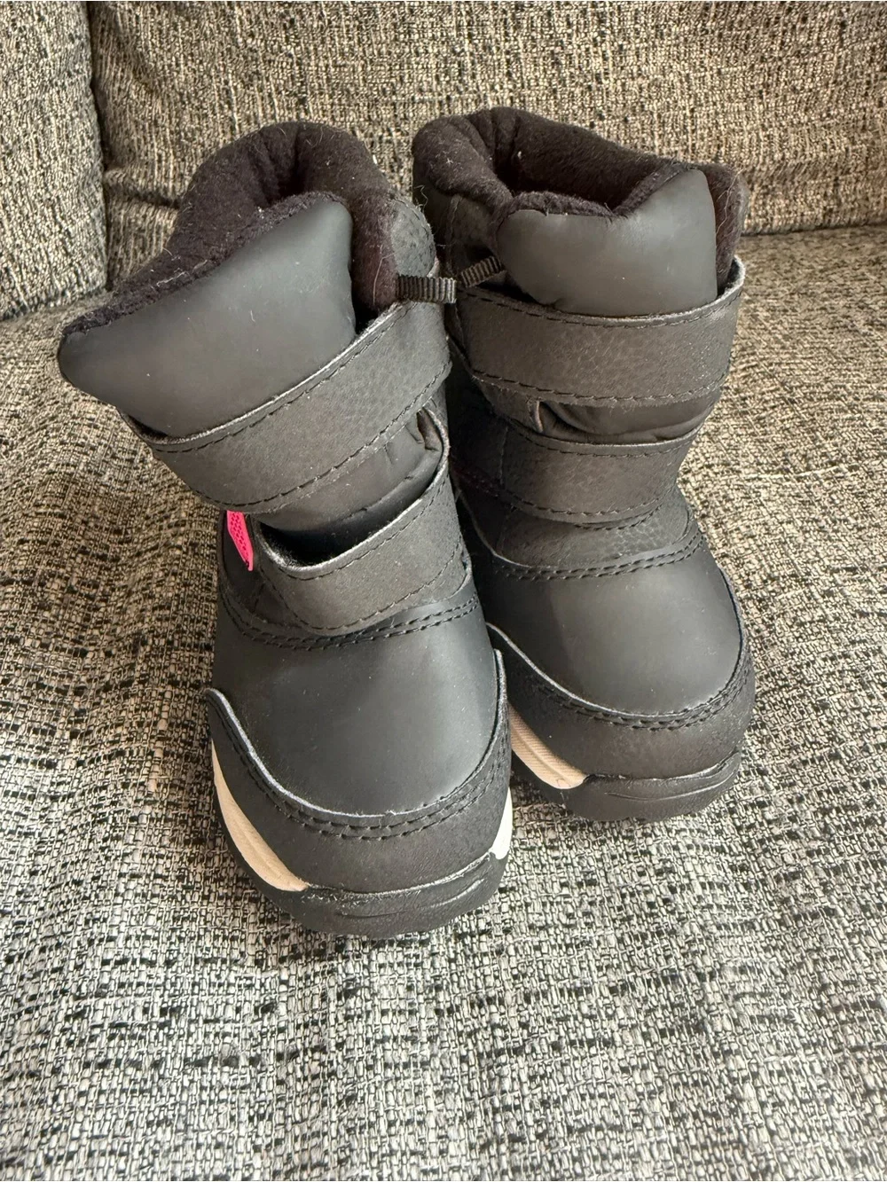 & Other Stories Black Kids Snow Boots with Pink Trim